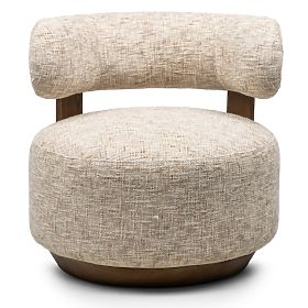 Poltrona Relax Dolce, forme arrotondate, beige/grigio/nocciola