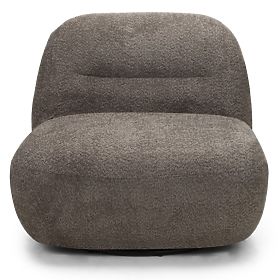 Poltrona relax Giorgia con base girevole, marrone-grigio, lectus