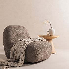 Poltrona relax Giorgia con base girevole, marrone-grigio, lectus