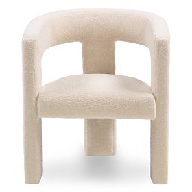 Poltrona Relax Lory, bouclé, beige, lectus