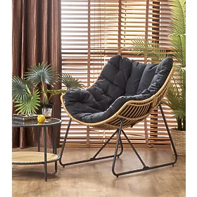 Poltrona WHISPER - nera / naturale