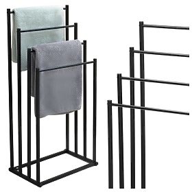 Porta asciugamani a 4 bracci TORMES nero