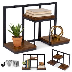 Portafiori da parete scaffale sospeso per piante decorazione 3 livelli loft ModernHome