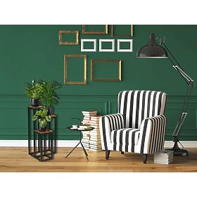 Portafiori nero Munir Rustic rovere invecchiato