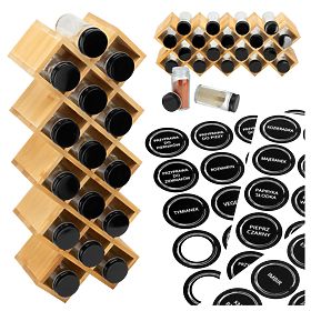 Portaspezie in bambù KOCHEN 18 vasetti