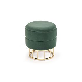 Pouf MINTY verde scuro / oro (1p=1pz), Halmar