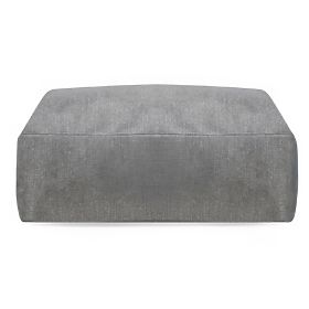 Pouf modulare per divano angolare da giardino Vacuum con rivestimento, grigio