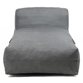 Pouf per set angolare da giardino Vacuum con copertura, grigio