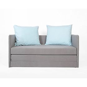 Divano Letto Jack - grigio scuro / azzurro chiaro, SFM