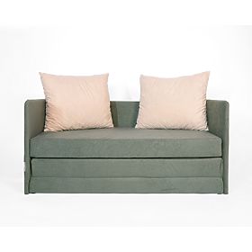 Divano letto Jack - verde scuro / beige, SFM