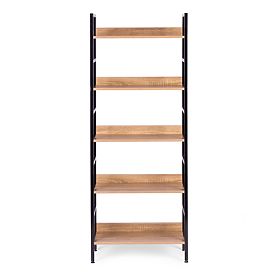 Scaffale alto loft 5 ripiani metallo MDF ModernHome, MODERNHOME