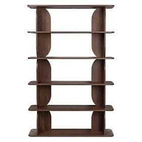 Scaffale alto Loocky, arrotondato, Noce Warmia