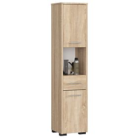 SCAFFALE BAGNO FIN COLONNA 30 2D 1SZ 1W 140cm PK SONOMA