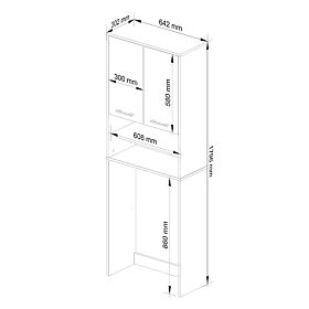SCAFFALE DA BAGNO FIN SOPRA LAVATRICE BIANCO