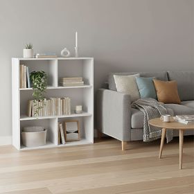 Scaffale moderno da terra per soggiorno e camera da letto 3 livelli bianco ModernHome, MODERNHOME