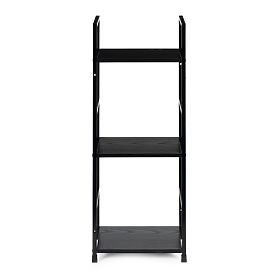 Scaffale moderno in legno con struttura in metallo LOFT 3 ripiani nero