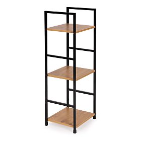 Scaffale moderno in legno con struttura in metallo LOFT 3 ripiani, MODERNHOME