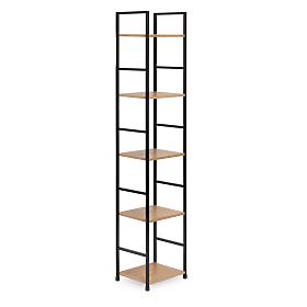 Scaffale moderno in legno con struttura in metallo LOFT 5 ripiani, MODERNHOME