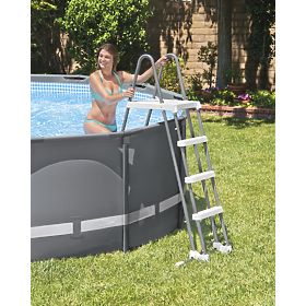 Scala per piscina 122 cm gradini antiscivolo INTEX 28076