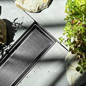 Scarico lineare REA NEOX PRO Acciaio spazzolato 50, Rea