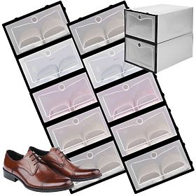 Scatole per scarpe OSLO GRIGIE set di 10 pezzi