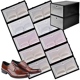 Scatole per scarpe OSLO NERE set di 10 pezzi