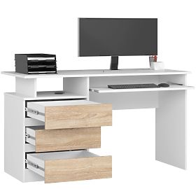 SCRIVANIA CLP 135cm PK BIANCO / SONOMA