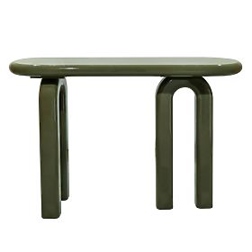 Scrivania/console Flambe 120 cm, verde/grigio, lucida