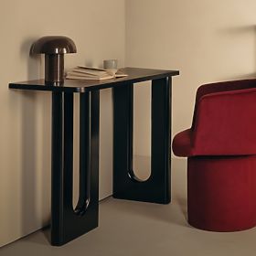 Scrivania/Consolle Lichi 120 cm, nero, archi, lectus