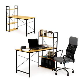 Scrivania in legno con scaffali loft, MODERNHOME