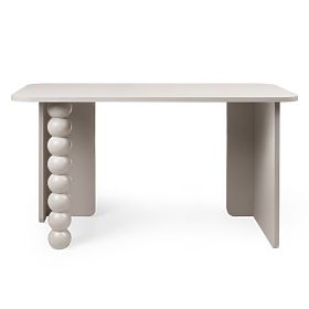 Scrivania Orel, color cashmere, gamba decorativa