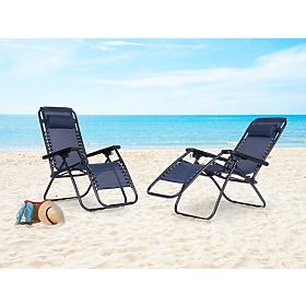 Sdraio da giardino con schienale regolabile ZERO GRAVITY ModernHome - blu, MultiGarden