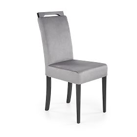 Sedia CLARION 2 nera / rivestimento: MONOLITH 85 (cenere) (1p=2pz)