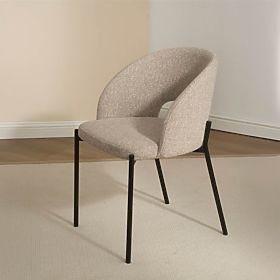 Sedia con foro nello schienale Jazz, mélange beige/gambe nere