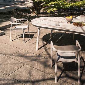 Sedia da giardino Marinelli II, in alluminio, beige chiaro