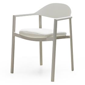 Sedia da giardino Marinelli, in alluminio, beige chiaro