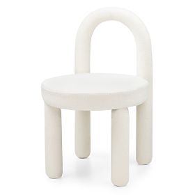 Sedia da pranzo Ivo, ecru, bouclé, lectus