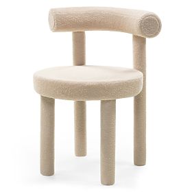 Sedia da pranzo Pedro 2.0, beige, bouclé