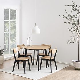 Sedia da pranzo Roxby nero/rovere