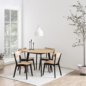 Sedia da pranzo Roxby nero/rovere