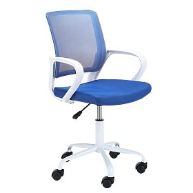 Sedia Girevole FD-6 Bianco / Blu