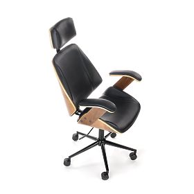 Sedia girevole IGNAZIO, noce-nera (1p=1pz)
