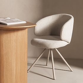 Sedia girevole Pearl beige