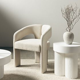 Sedia imbottita Castelo beige