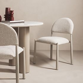 Sedia imbottita Maze beige-grigio