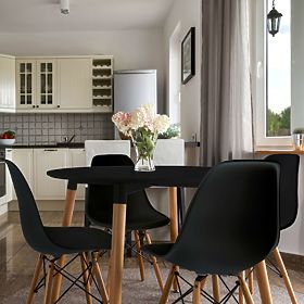 Sedia moderna Paris DSW nera