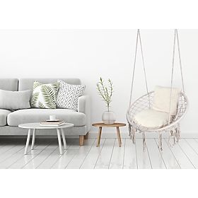 Sedia sospesa Nido di Cicogna TOGO con cuscini crema