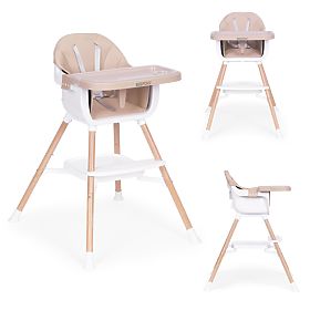 Seggiolone per bambini 2 in 1 beige ECOTOYS