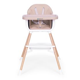 Seggiolone per bambini 2 in 1 beige ECOTOYS