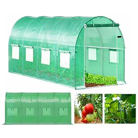 Serra a tunnel da giardino in pellicola 6x3x2 m 18 m² telaio in metallo pellicola UV, Bauerkraft